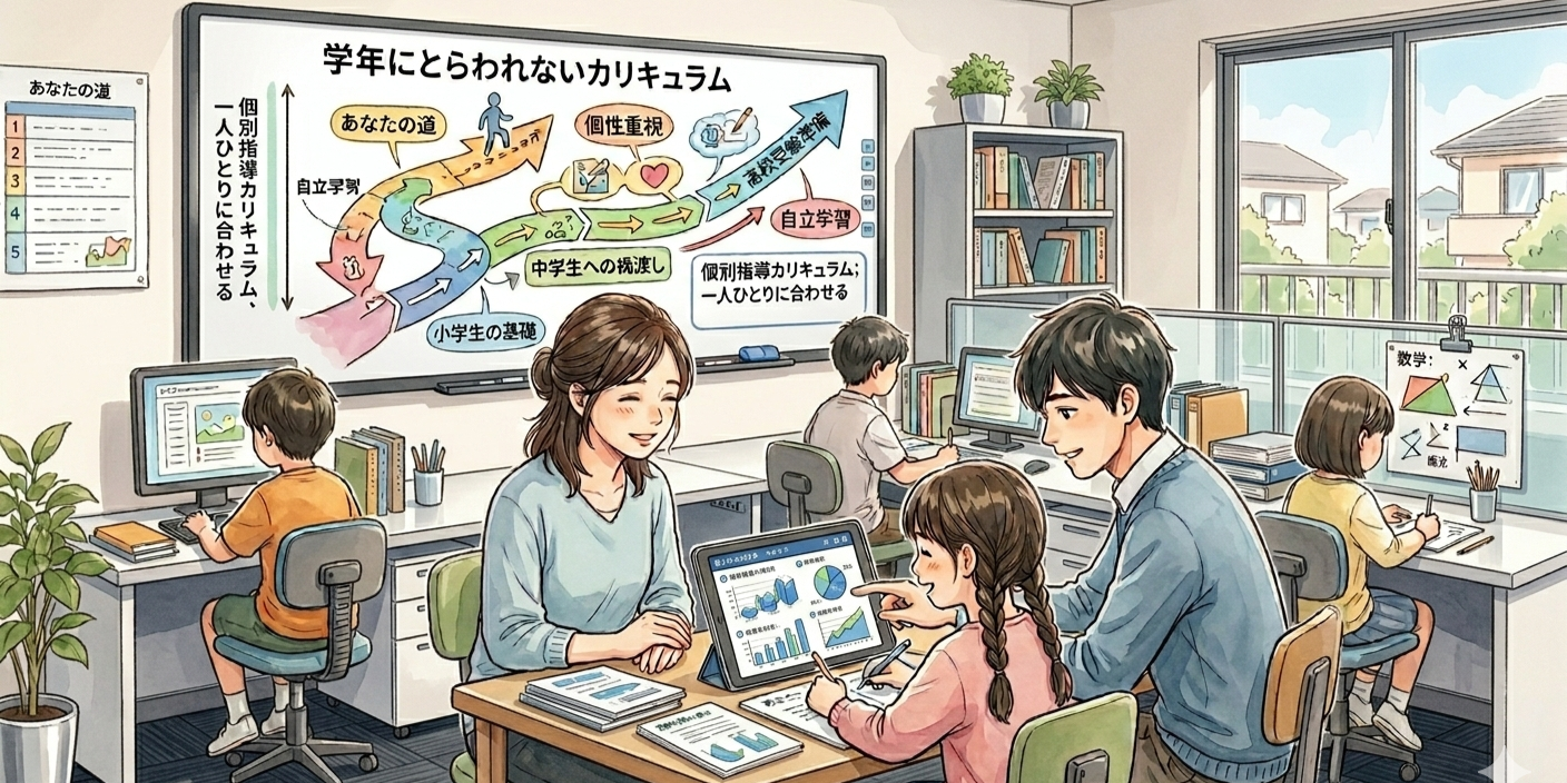 千葉中央校は、小学１年生～高校生までが通う、ITを活用した個別指導塾です。